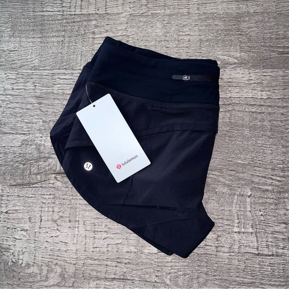 NWT LULULEMON SPEED UP LR SHORT 2.5” lined black size 8 and 12